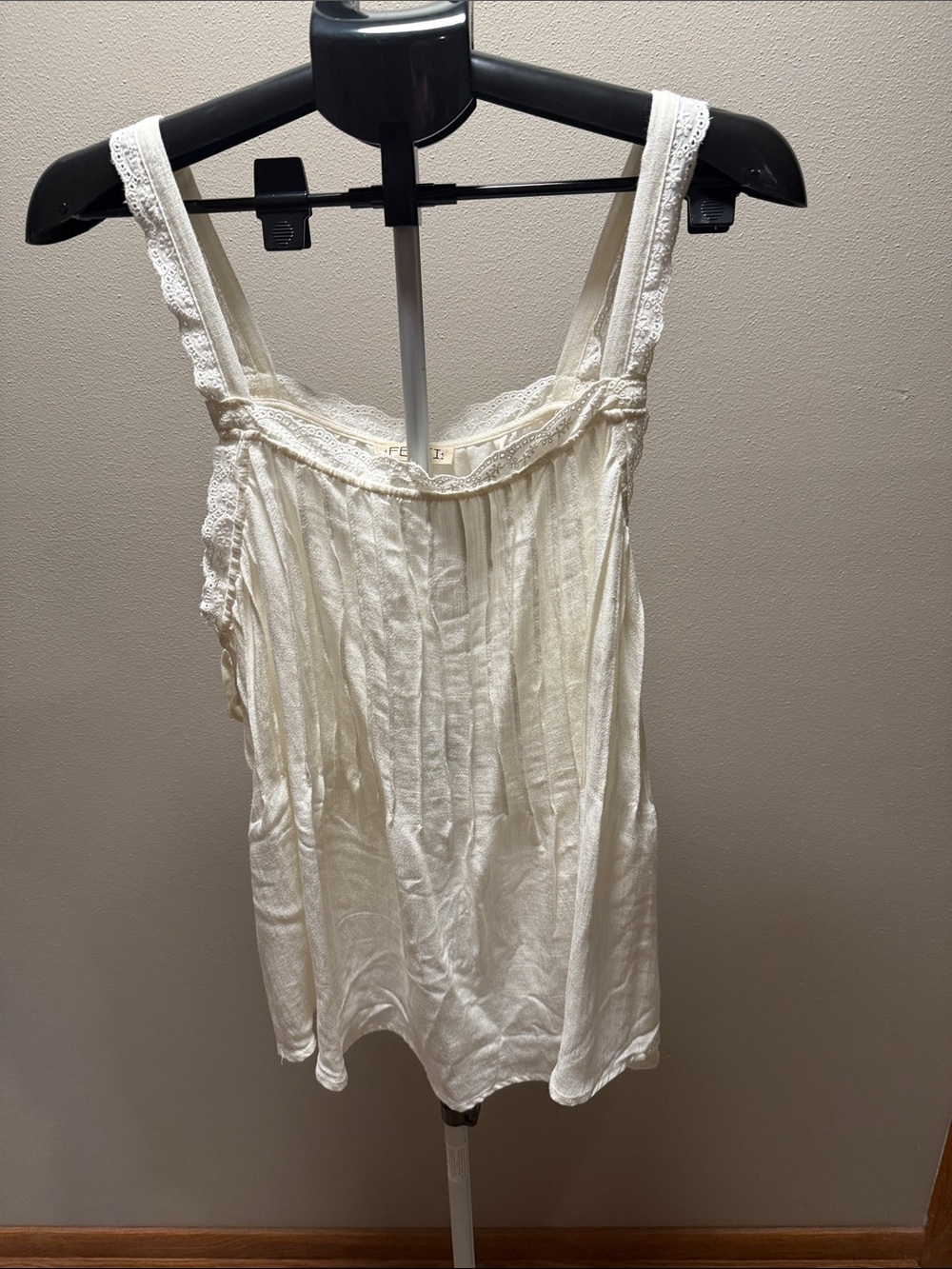 torrid Cream Lace-Trim Camisole Tank